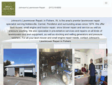 Tablet Screenshot of johnsonslawnmowerrepair.com